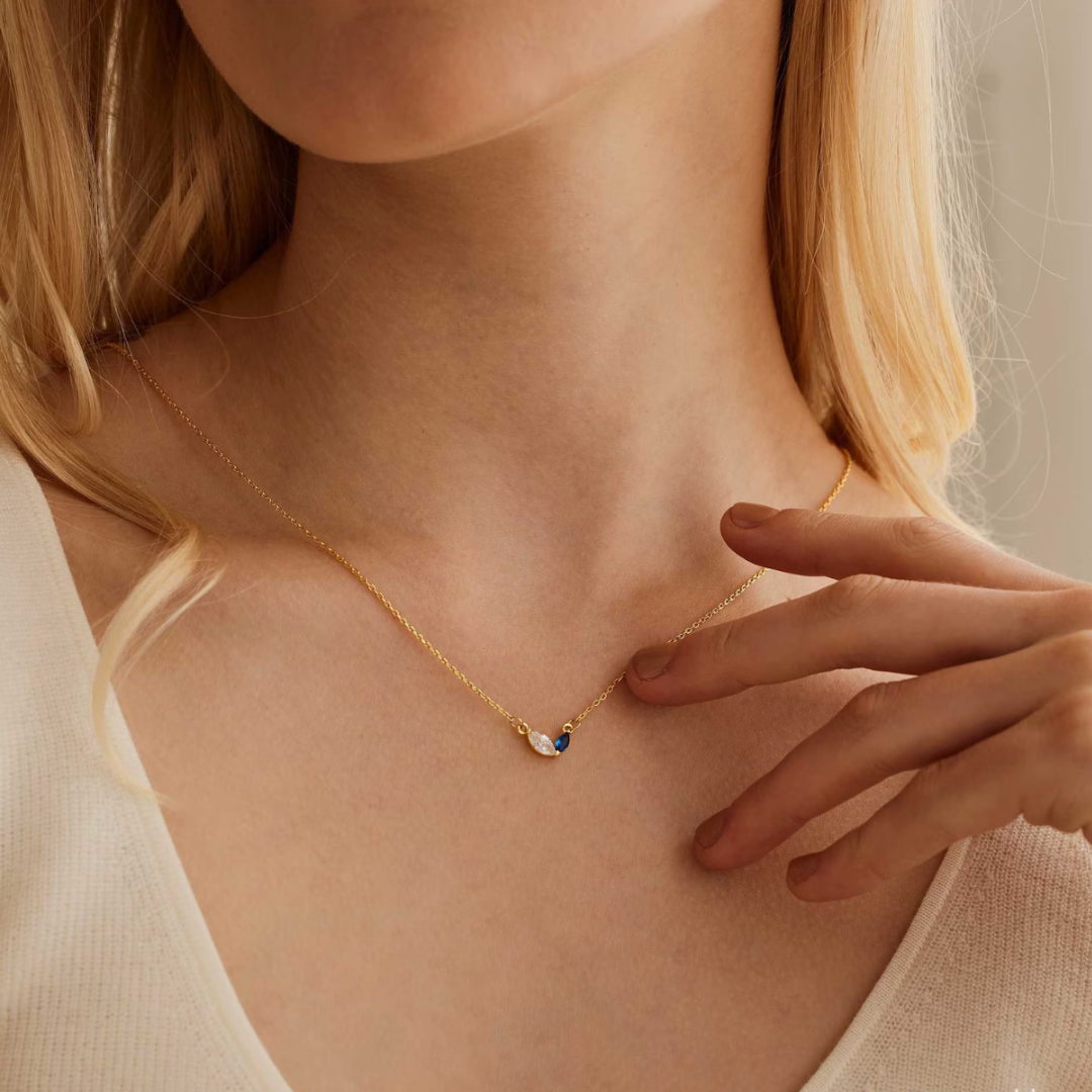 Women's Mother Daughter Birthstone Necklace | Personalised