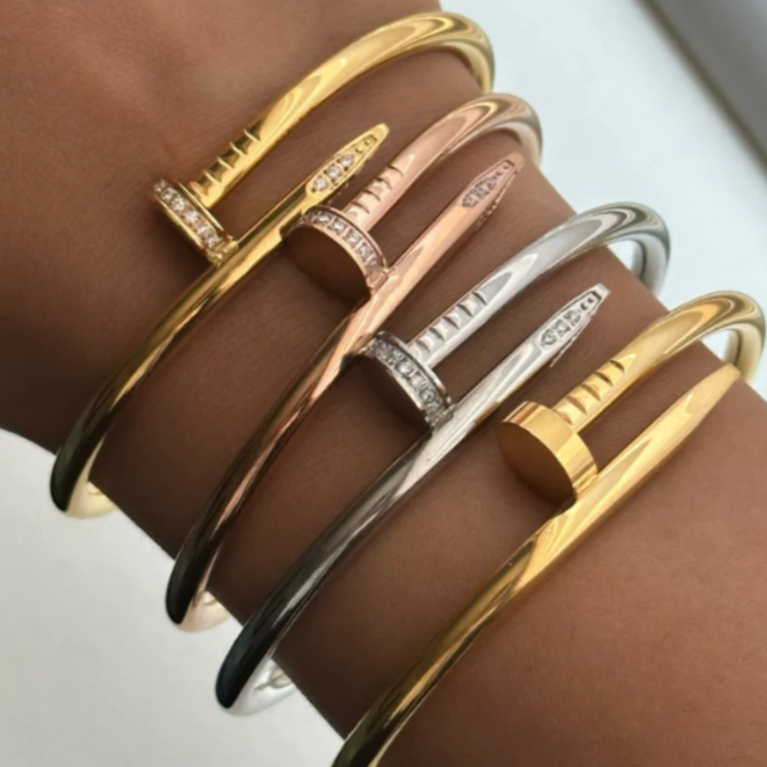 Women's Nail Bracelet with Cubic Zirconia