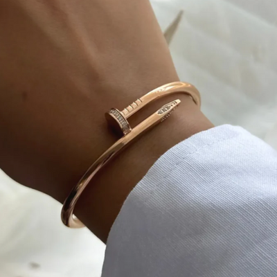 Women's Nail Bracelet with Cubic Zirconia