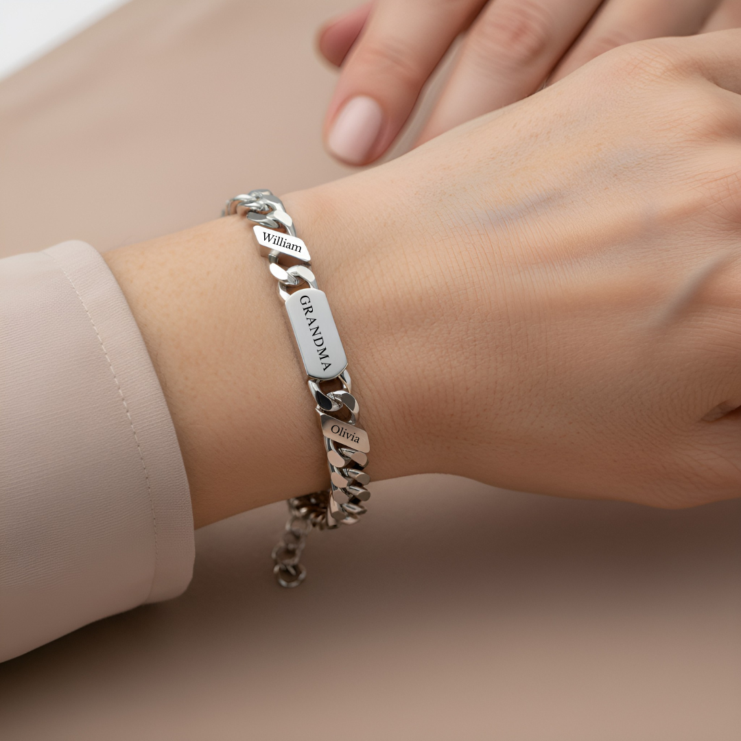 Personalised Family Link Bracelet | Grandma Edition