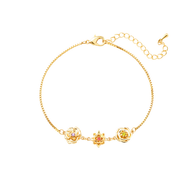 Women’s Personalised Birth Flower Bracelet
