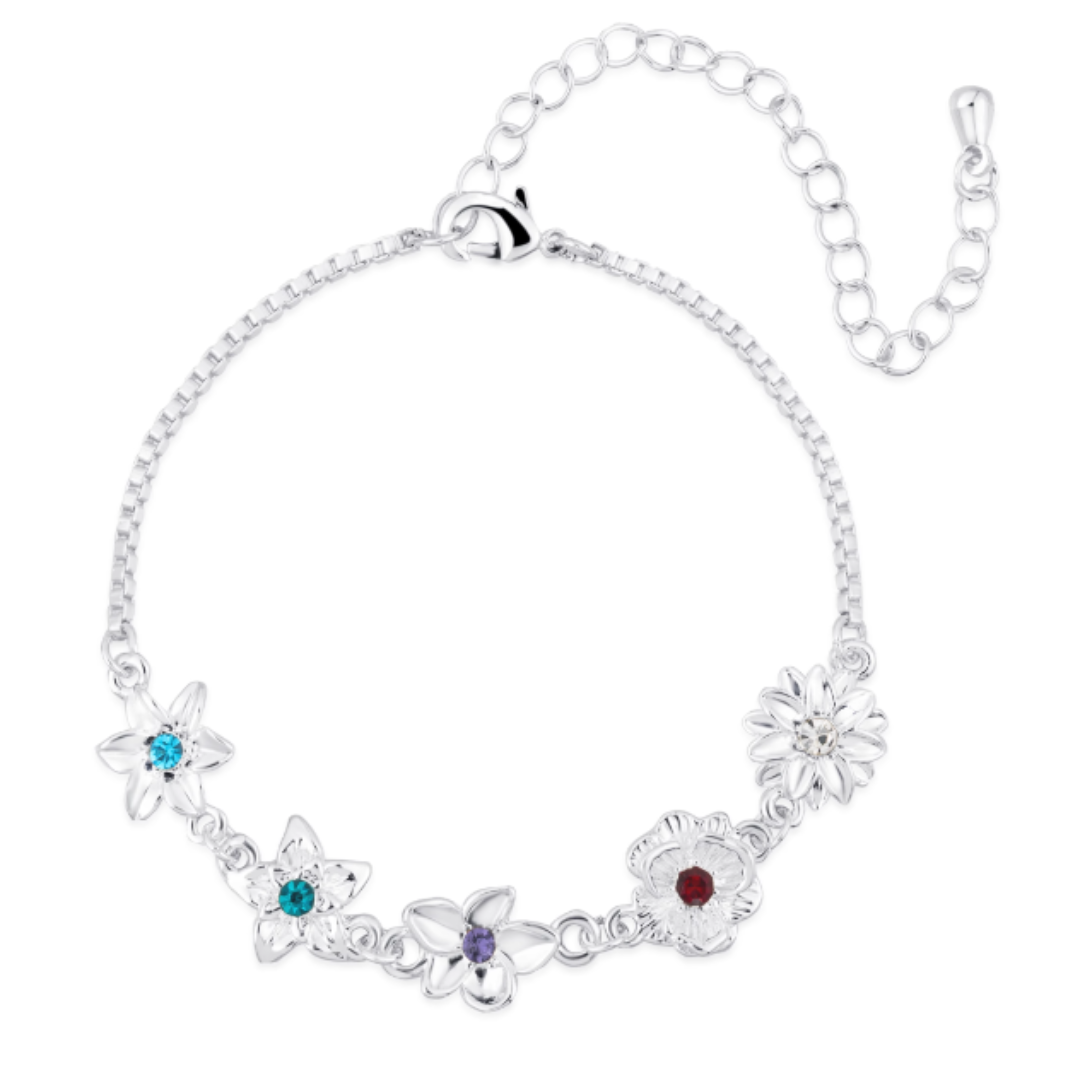 Women’s Personalised Birth Flower Bracelet
