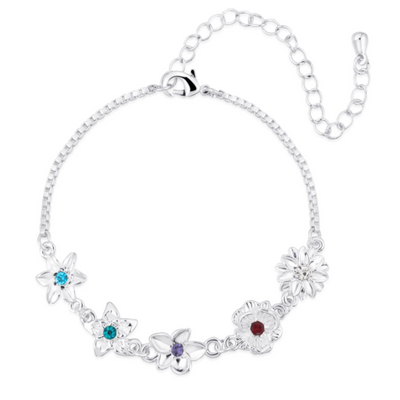 Women’s Personalised Birth Flower Bracelet