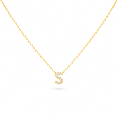 Women’s Personalised Pave Initial Necklace