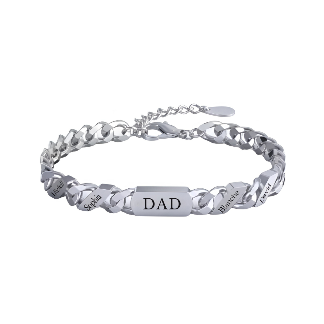 Men’s Personalised Family Link Bracelet