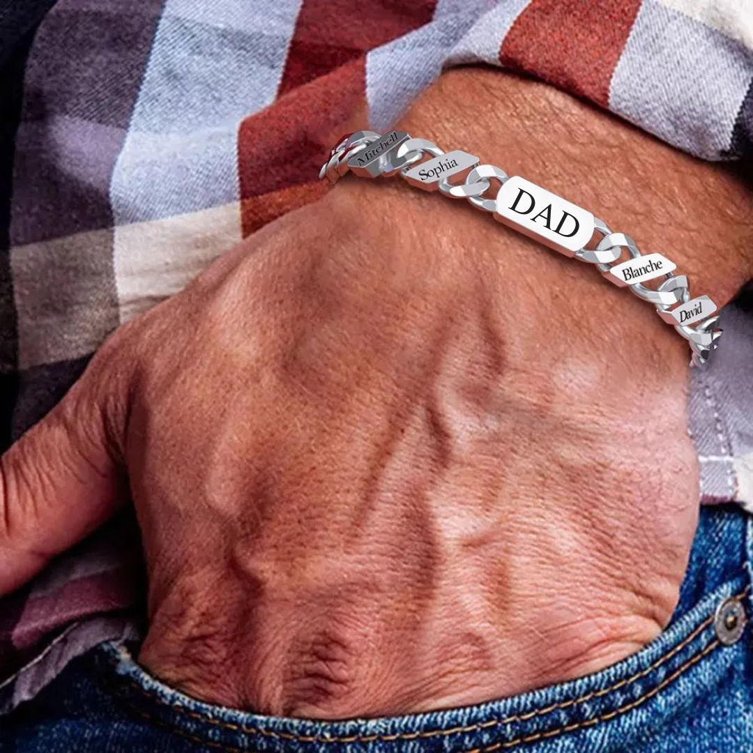 Men’s Personalised Family Link Bracelet