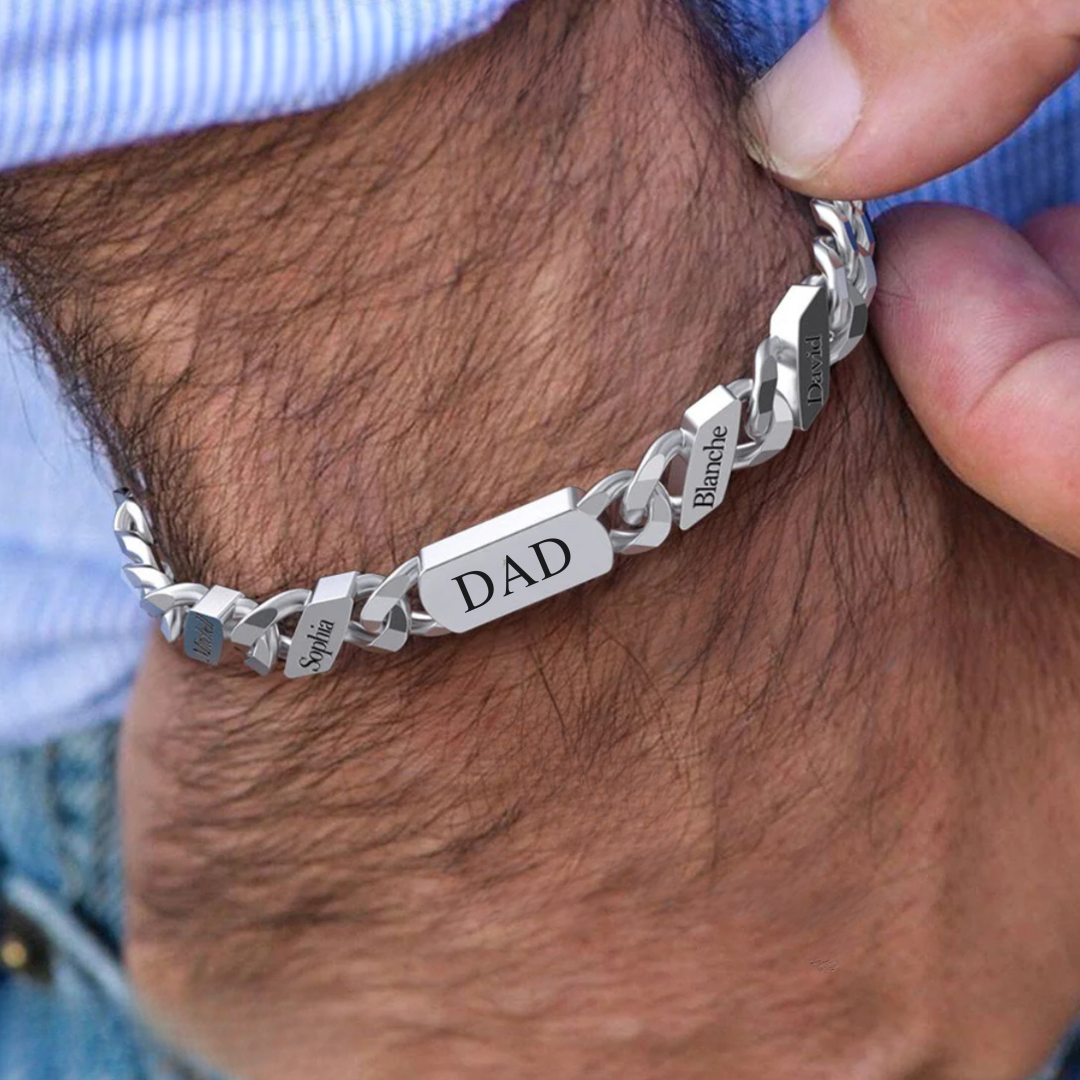 Men’s Personalised Family Link Bracelet