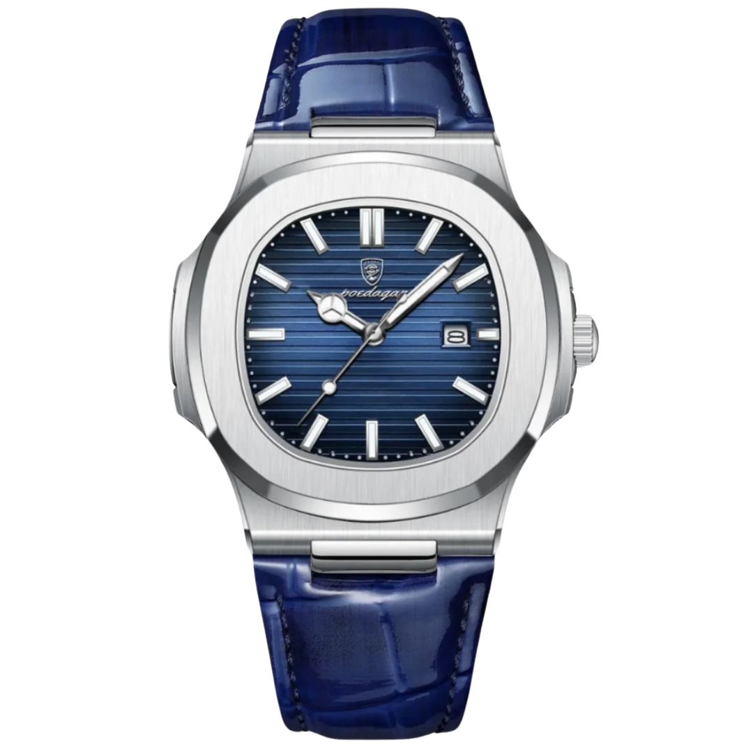 Men’s Stainless Steel Leather Bracelet Watch | Blackstone Eclipse