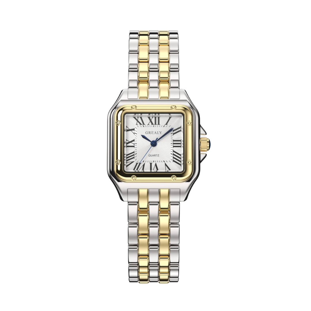 Ladies Watch | Date Display Metal Strap | Élise Charme