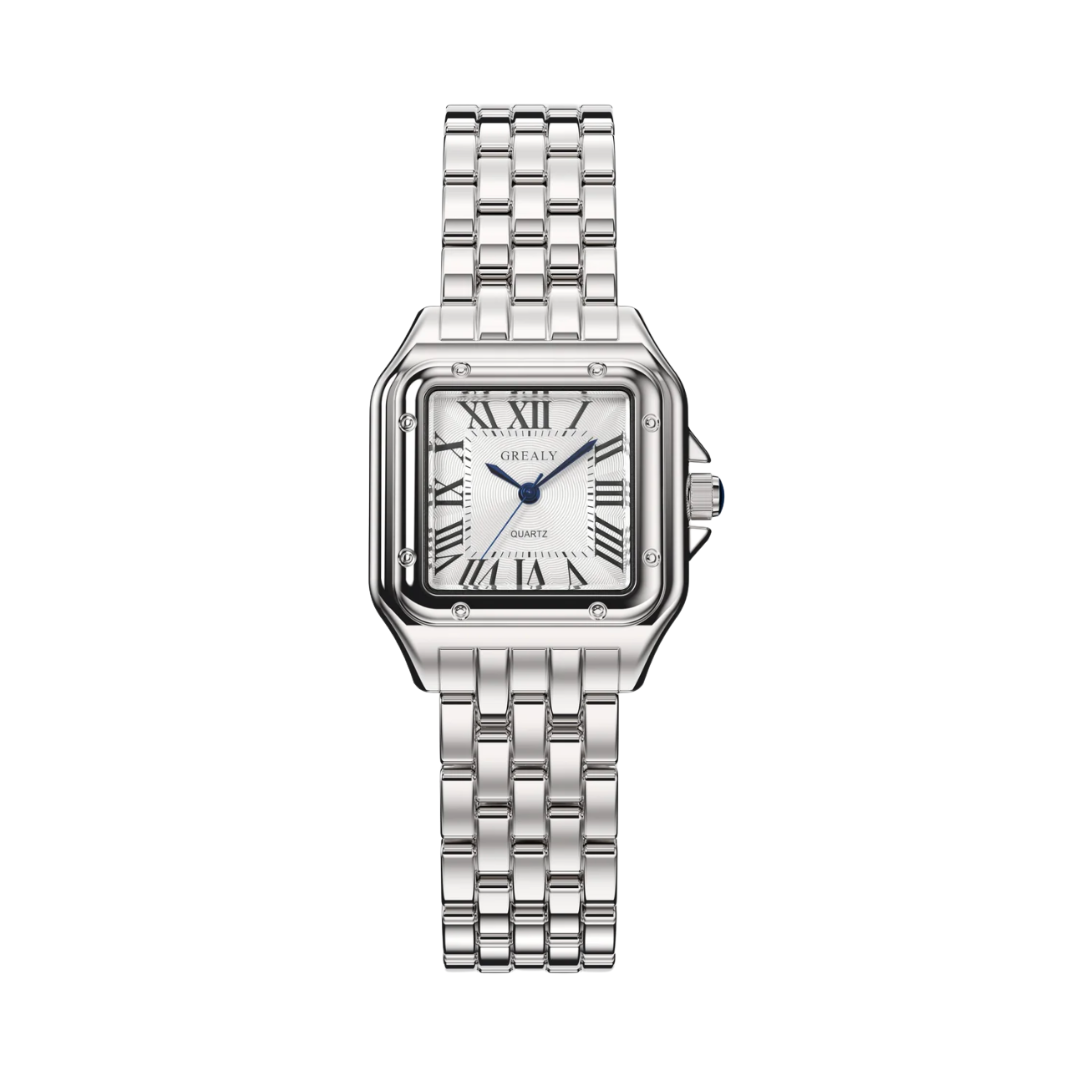 Ladies Watch | Date Display Metal Strap | Élise Charme