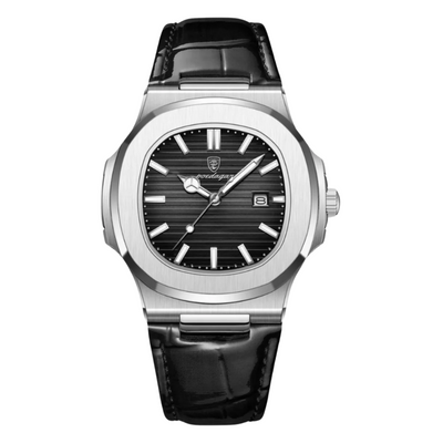 Men’s Stainless Steel Leather Bracelet Watch | Blackstone Eclipse
