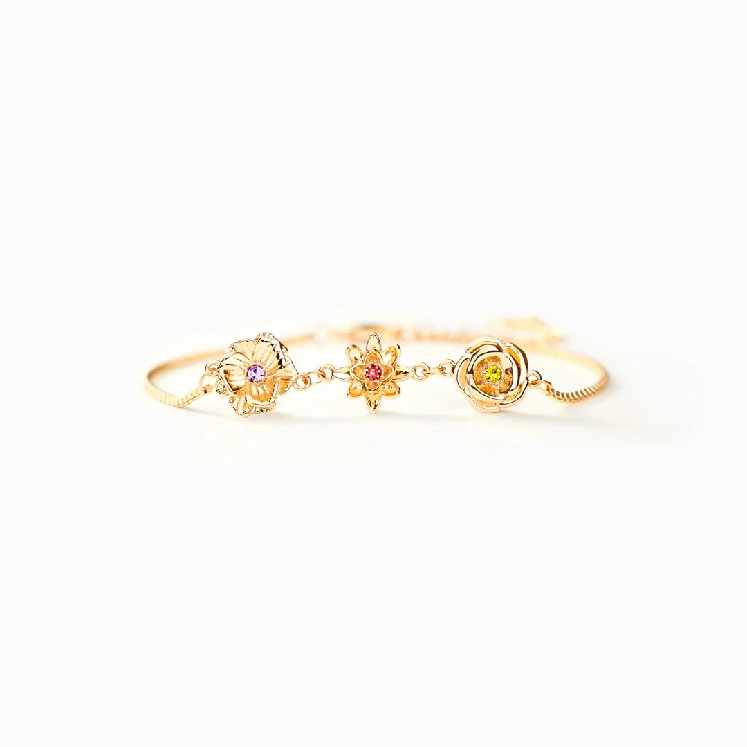 Women’s Personalised Birth Flower Bracelet