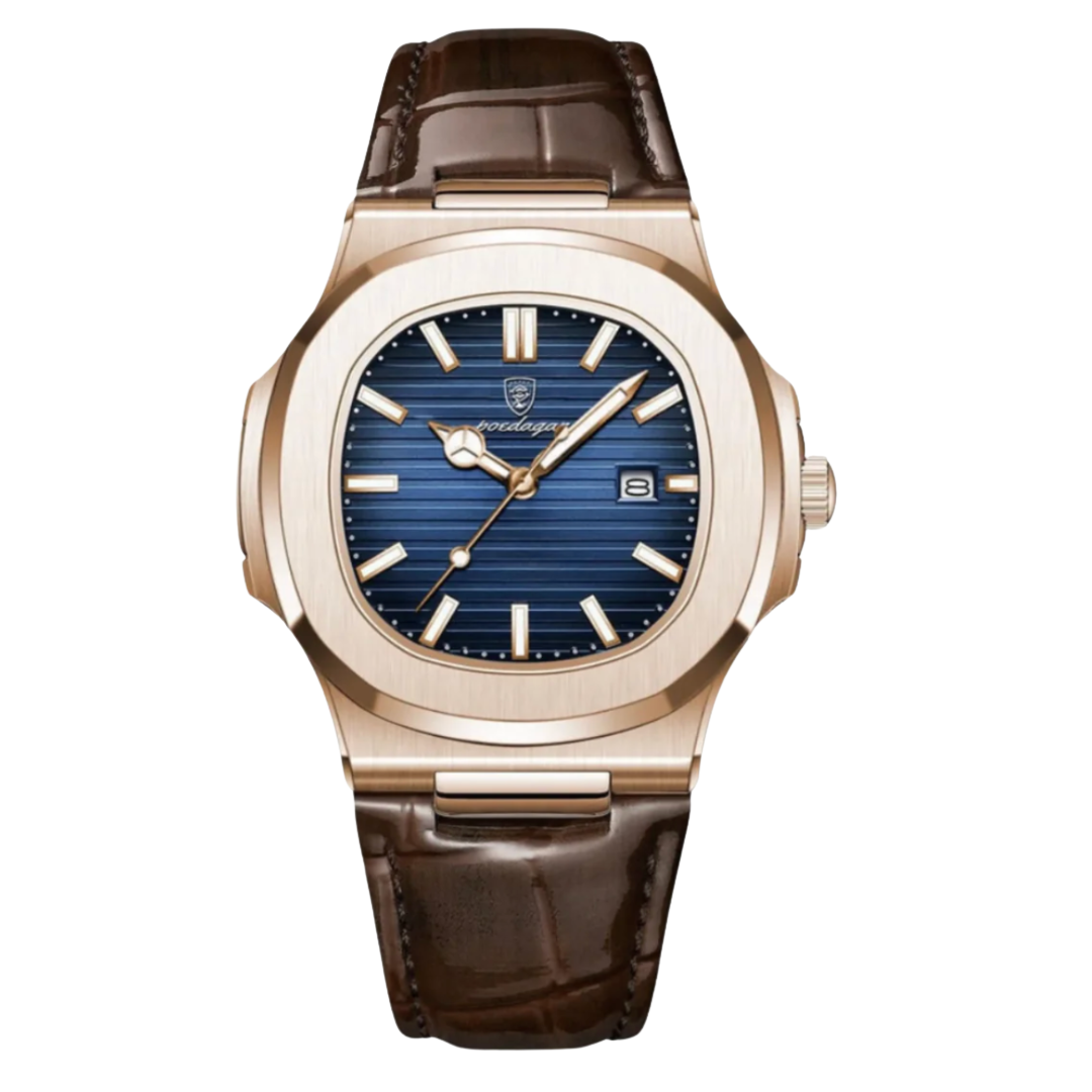 Men’s Stainless Steel Leather Bracelet Watch | Blackstone Eclipse