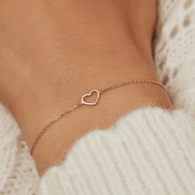Women’s Heart Charm Bracelet | Adjustable