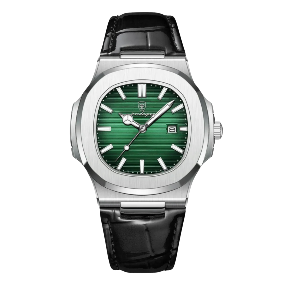 Men’s Stainless Steel Leather Bracelet Watch | Blackstone Eclipse