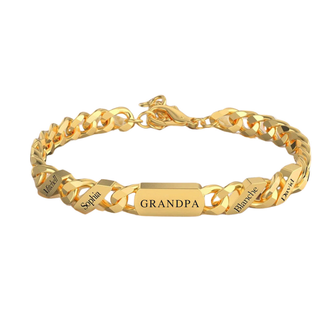 Men’s Personalised Family Link Bracelet