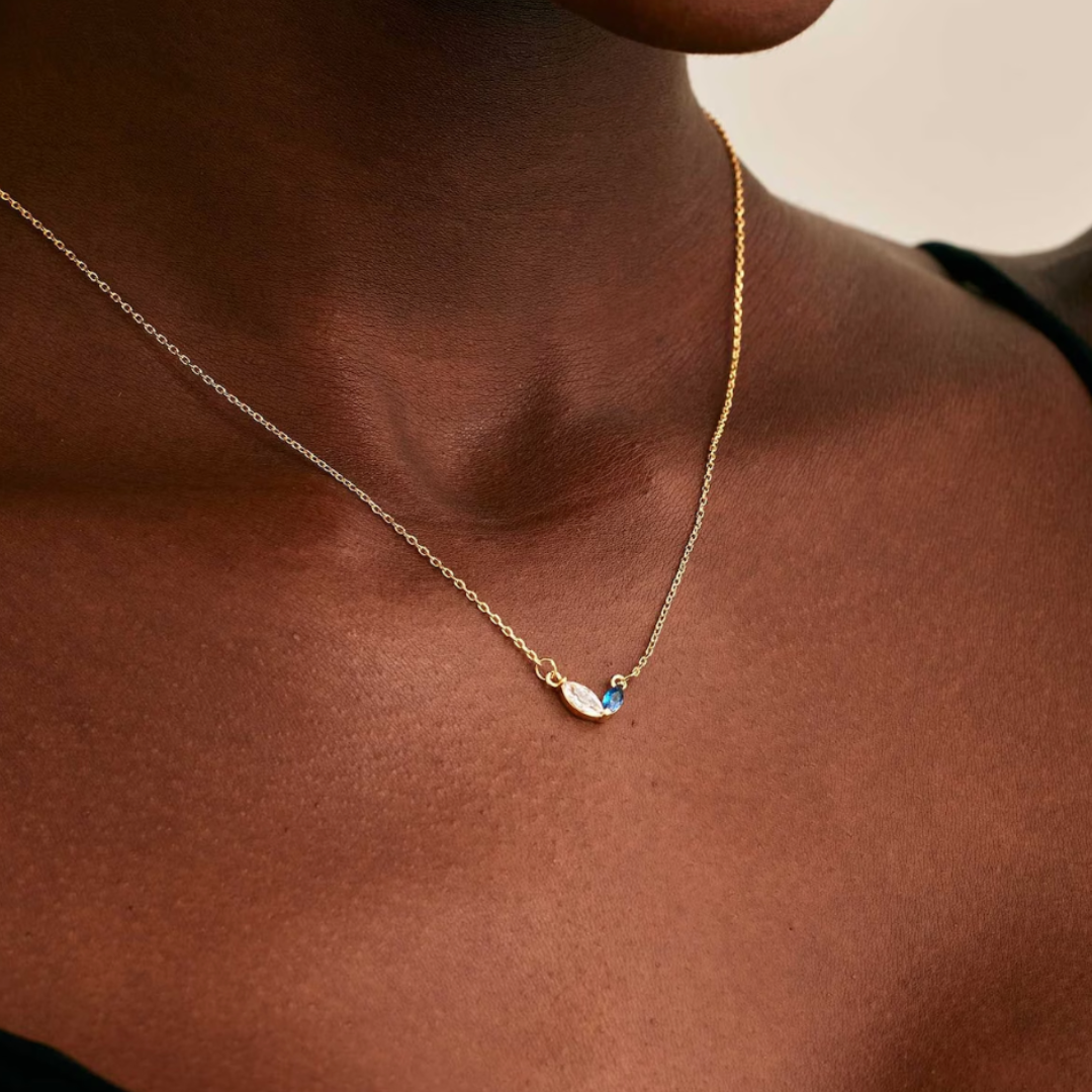 Women's Mother Daughter Birthstone Necklace | Personalised