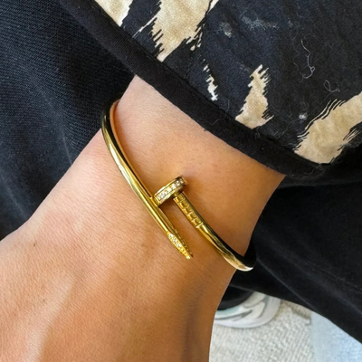 Women's Nail Bracelet with Cubic Zirconia