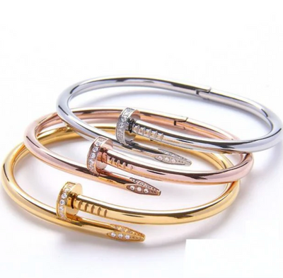 Women's Nail Bracelet with Cubic Zirconia