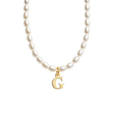Women’s Personalised Pearl Initial Necklace