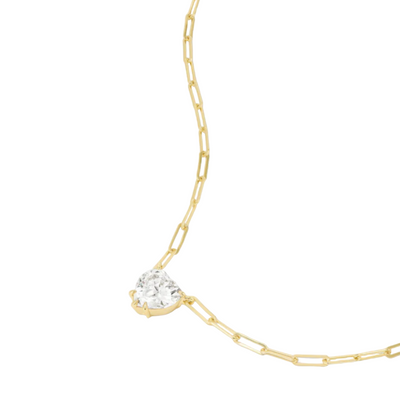 Women's Heart Pendant Necklace | Simulated Diamond