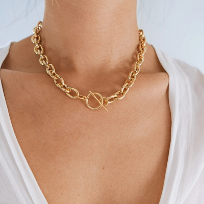 Women’s Chunky Chain Necklace | Toggle Clasp