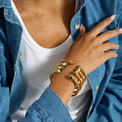 Women’s Gold Chain Bangle Bracelet
