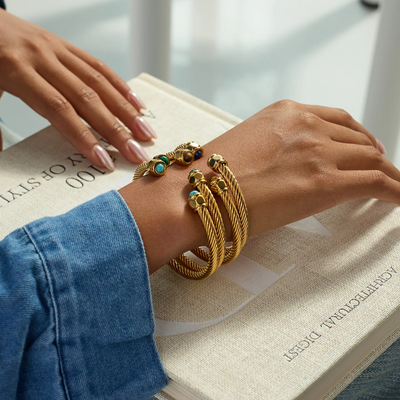 Women’s Gold Chain Bangle Bracelet