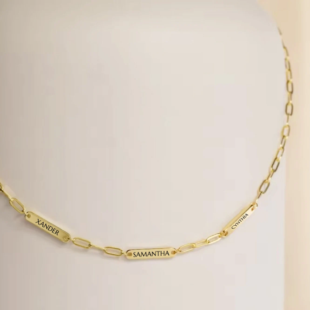 Women’s Personalised Name Bar Necklace