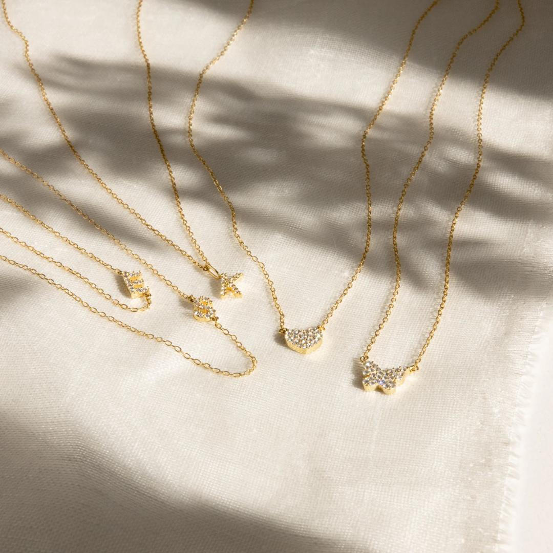 Women’s Personalised Pave Initial Necklace
