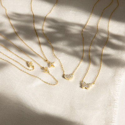 Women’s Personalised Pave Initial Necklace
