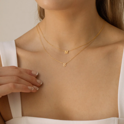 Women’s Sterling Silver Personalised Initial Necklace