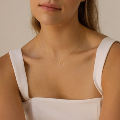 Women’s Sterling Silver Personalised Initial Necklace