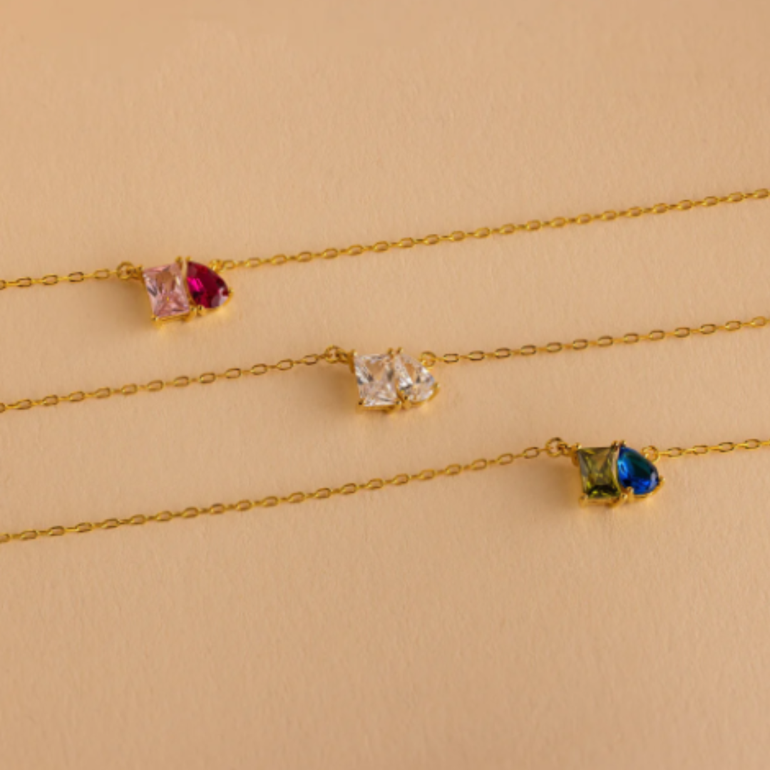 Women’s Personalised Birthstone Necklace | Toi et Moi
