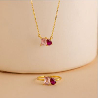 Women’s Personalised Birthstone Necklace | Toi et Moi