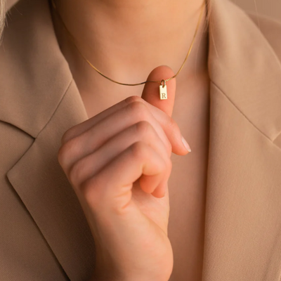 Women’s Personalised Initial Tag Necklace