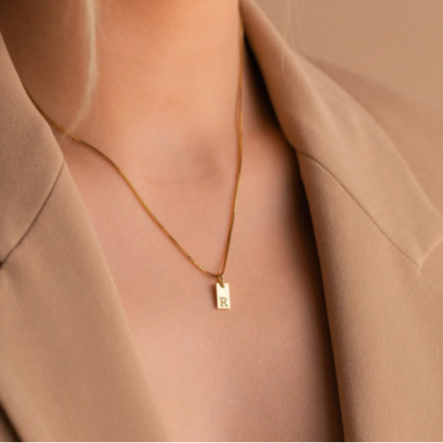 Women’s Personalised Initial Tag Necklace