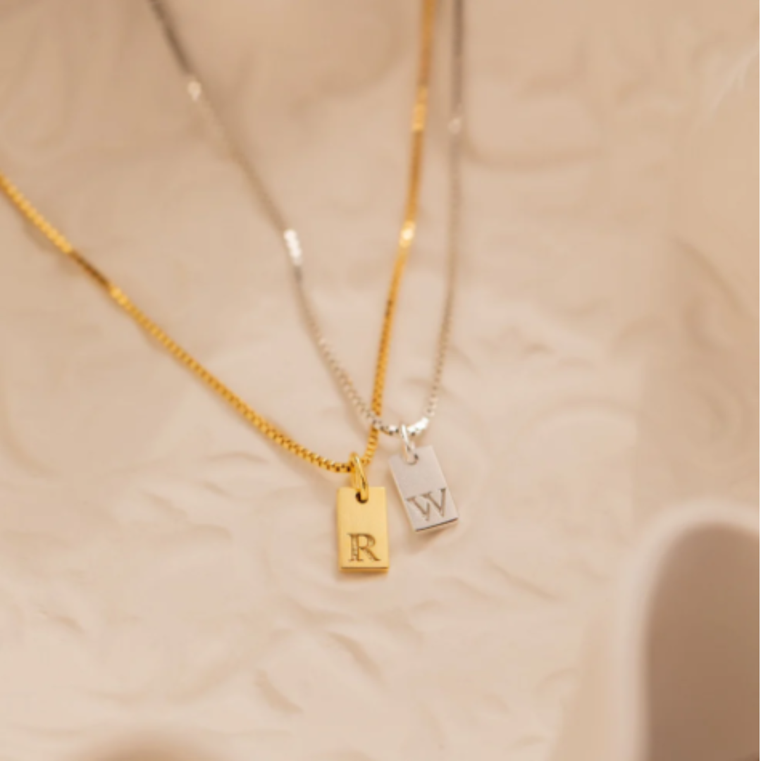 Women’s Personalised Initial Tag Necklace