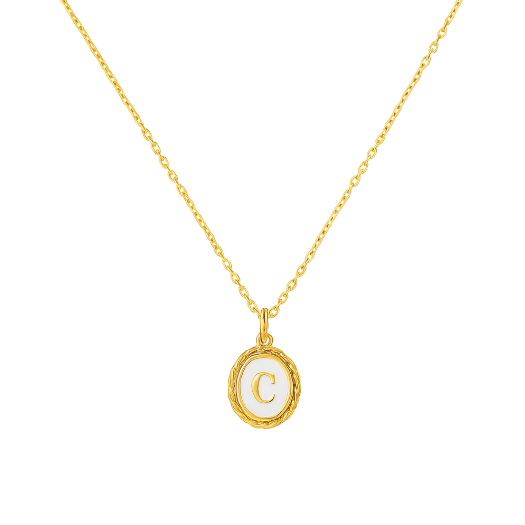 Women’s Sterling Silver Initial Pendant Necklace