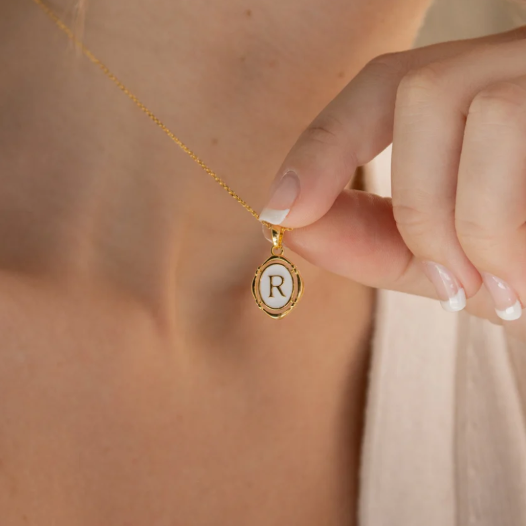 Women’s Sterling Silver Initial Pendant Necklace