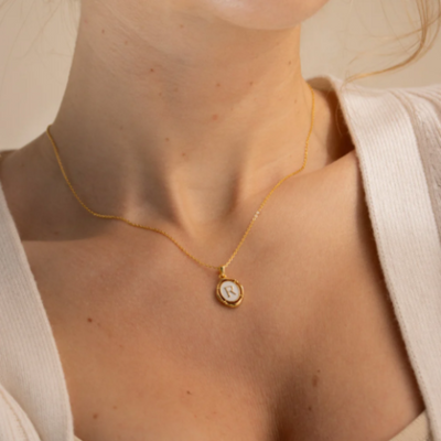 Women’s Sterling Silver Initial Pendant Necklace