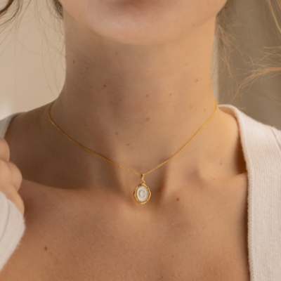 Women’s Sterling Silver Initial Pendant Necklace