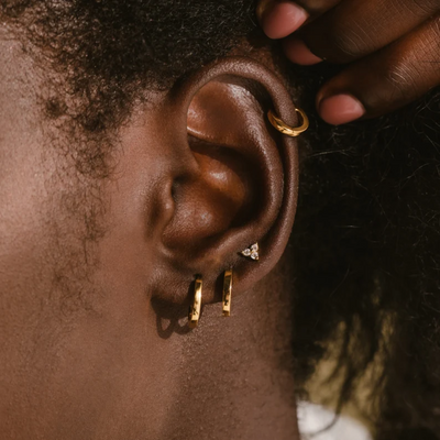Women’s Sterling Silver Huggie Hoop Earrings