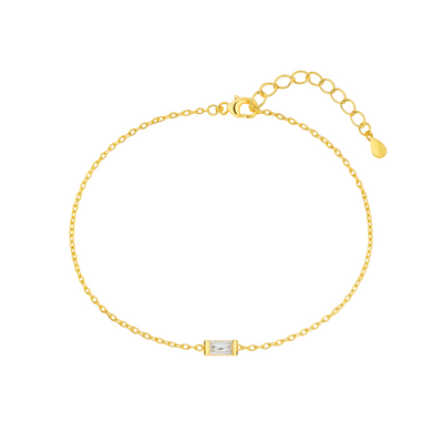 Women’s Personalised Baguette Birthstone Bracelet