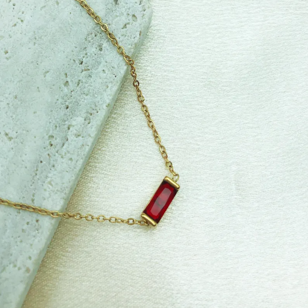 Women’s Personalised Baguette Birthstone Bracelet