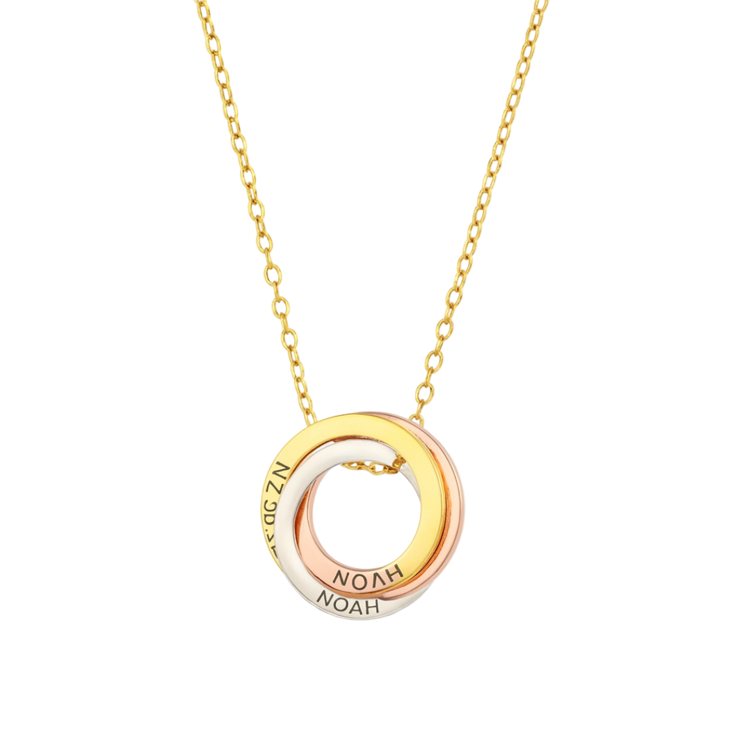 Women’s Personalised Interlocking Circles Necklace