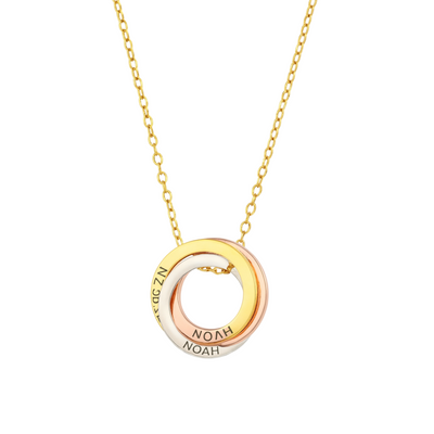 Women’s Personalised Interlocking Circles Necklace