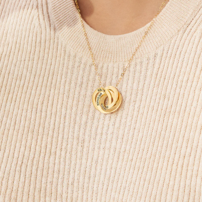 Women’s Personalised Interlocking Circles Necklace