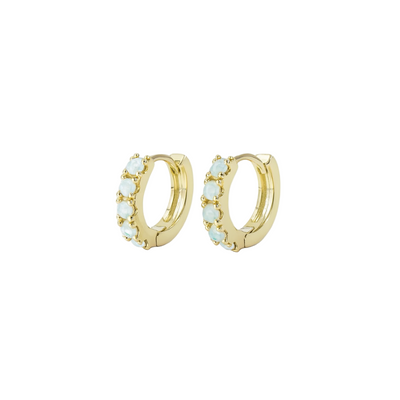 Women’s Opal Huggie Hoop Earrings