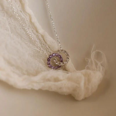 Women’s Personalised Interlocking Birthstone Necklace